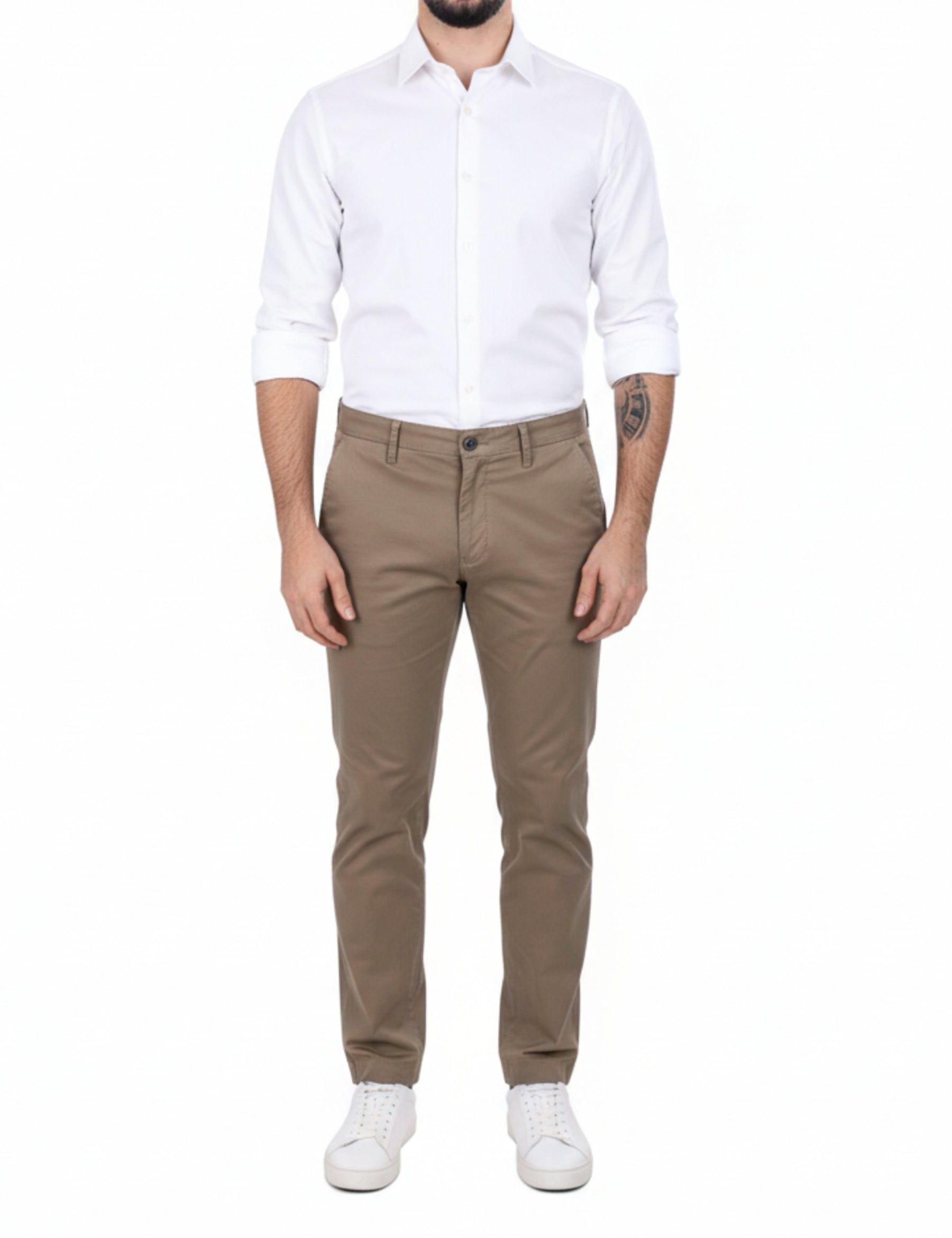 Pantaloni Beige Borgoni Milano
