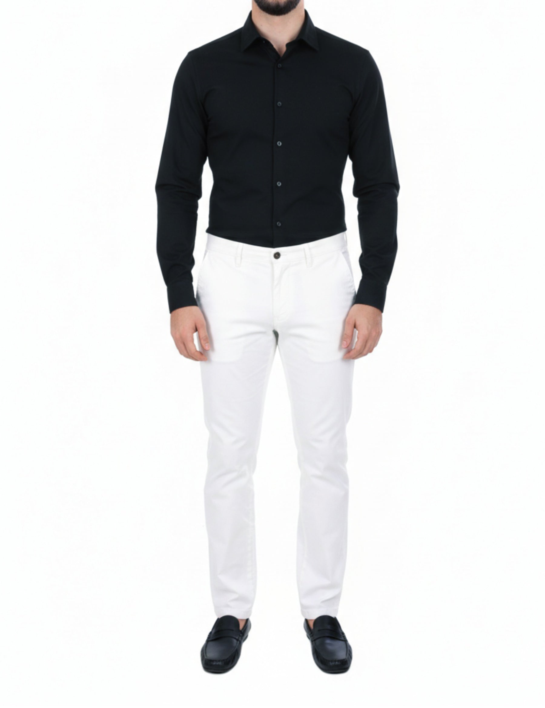 Pantaloni Bianco Borgoni Milano