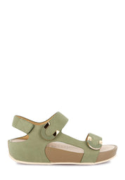 Sandali con strappi Verde Grunland
