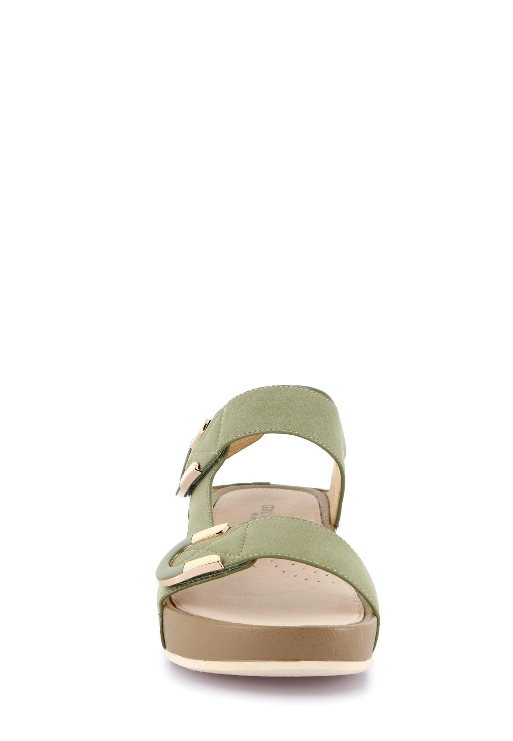 Sandali con strappi Verde Grunland