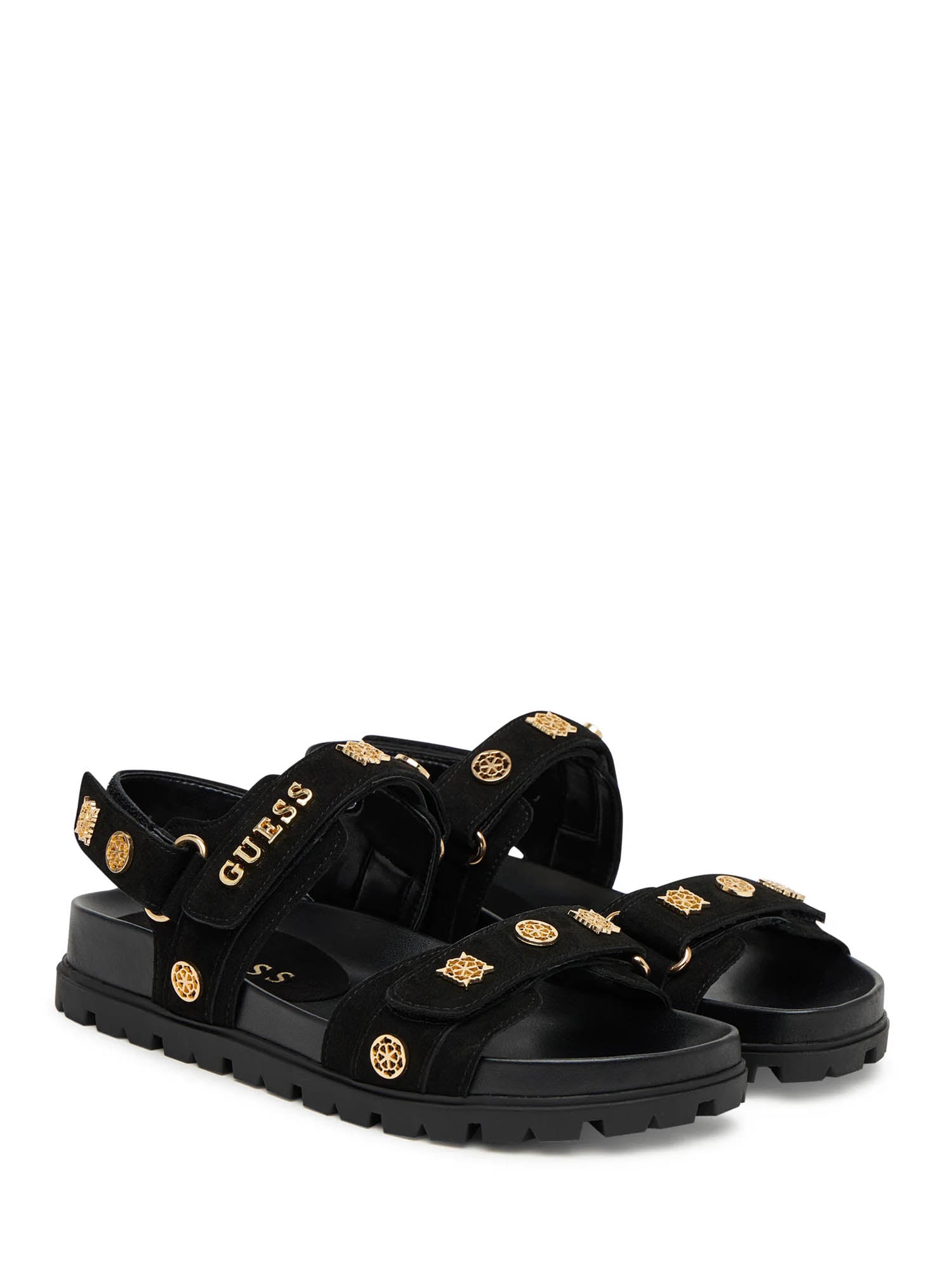 Sandali con strappi Nero Guess