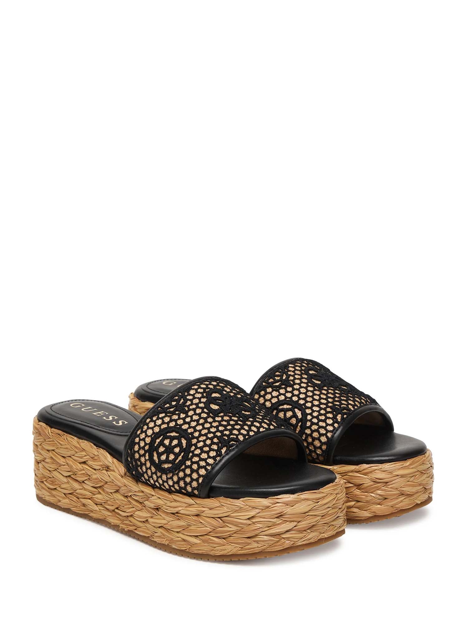 Sandali zeppa Nero Guess