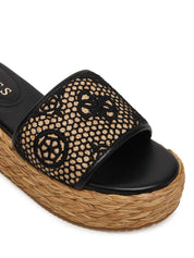 Sandali zeppa Nero Guess