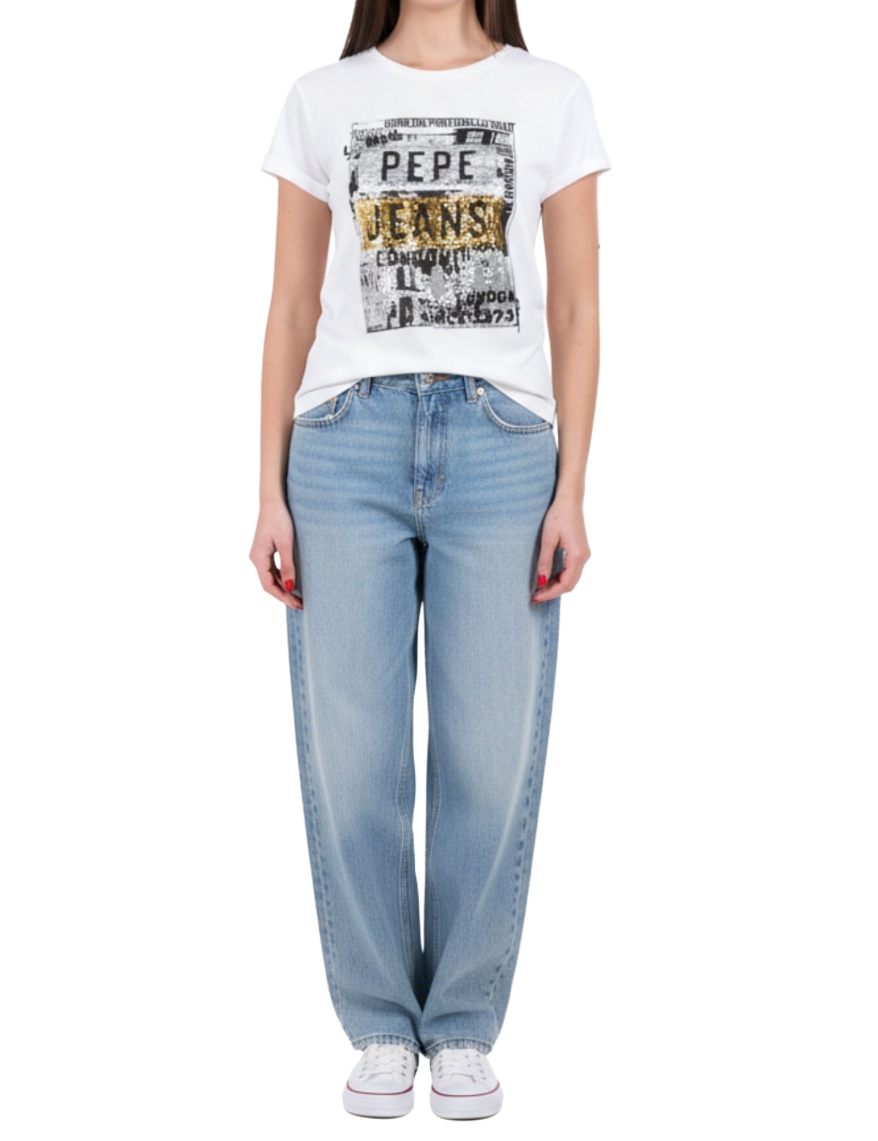 T-shirt Bianco Pepe Jeans