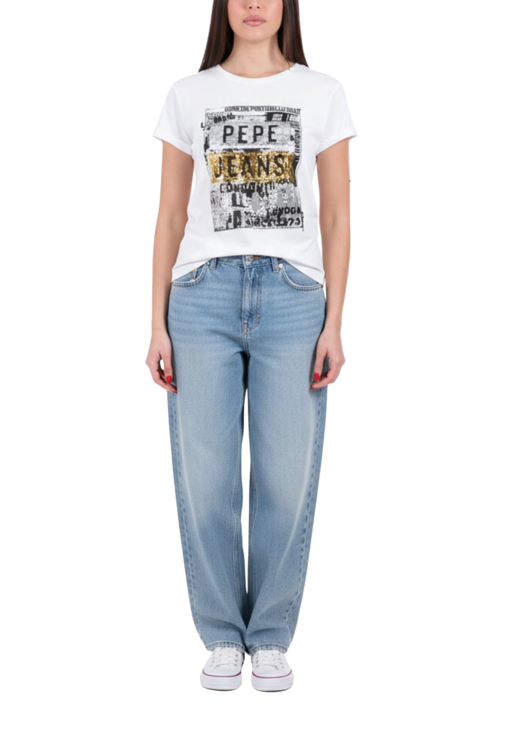 T-shirt Bianco Pepe Jeans