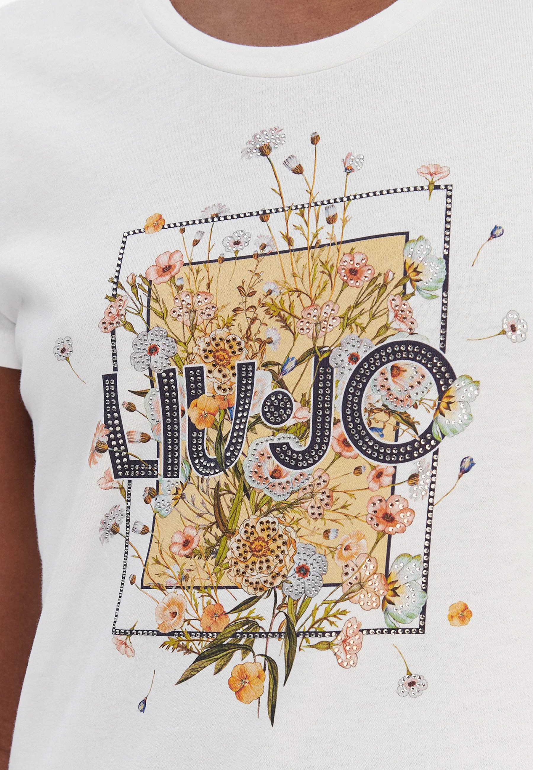 T-shirt Bianco Giallo Liu-jo