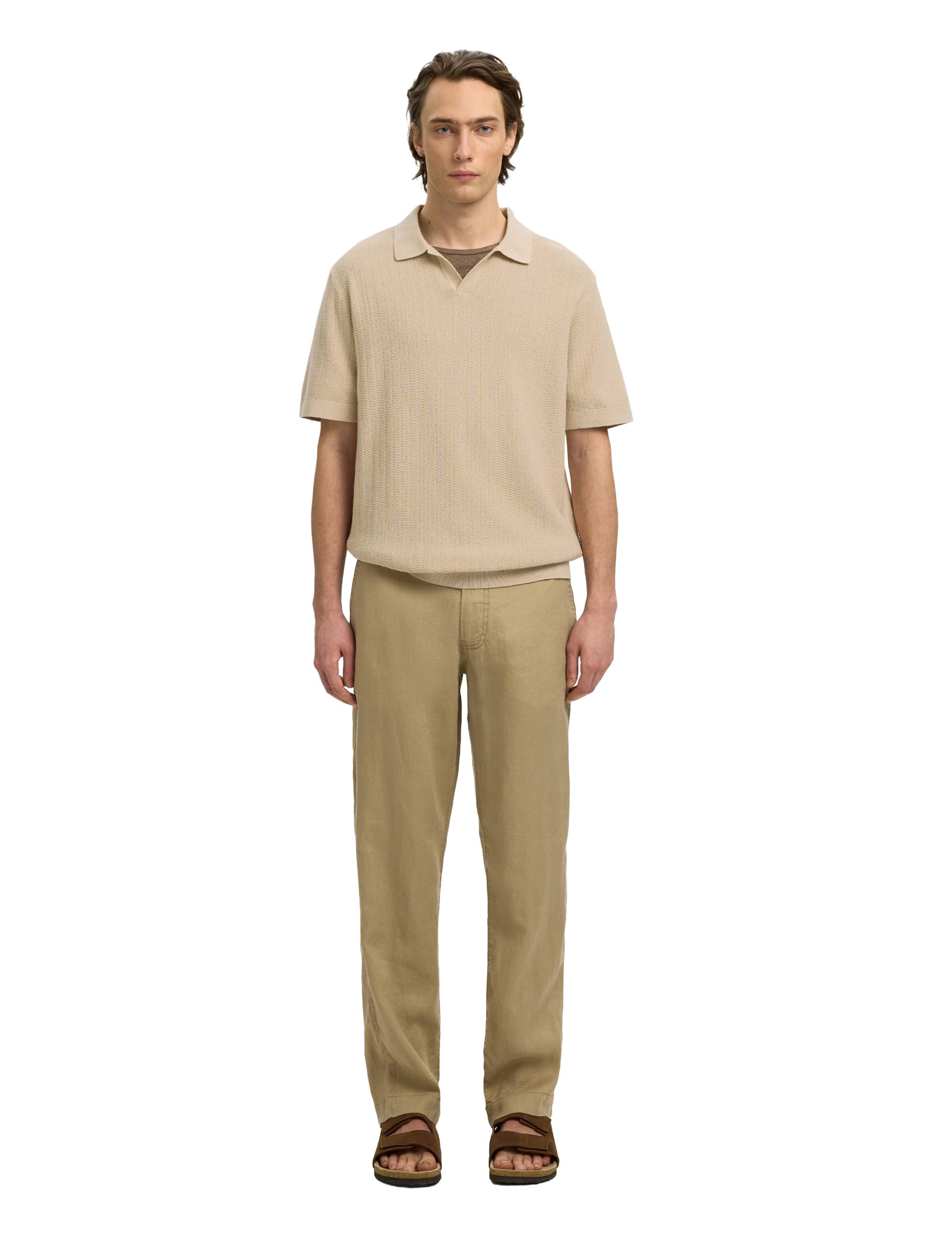 Polo Beige Selected Homme Black