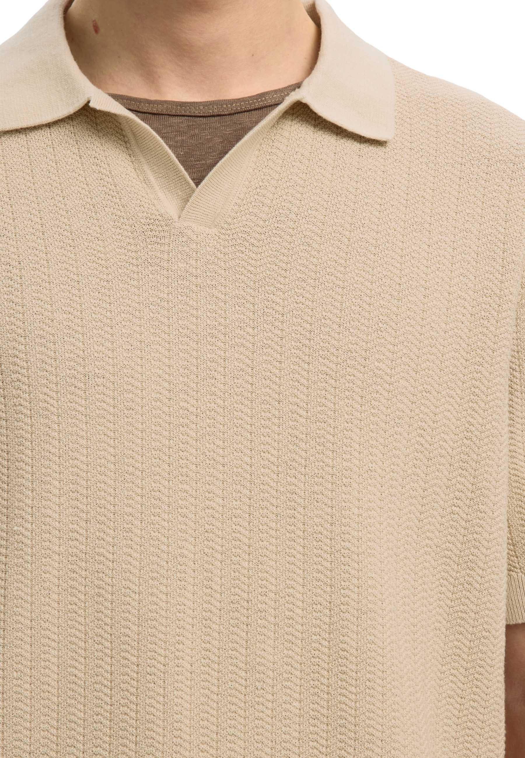 Polo Beige Selected Homme Black