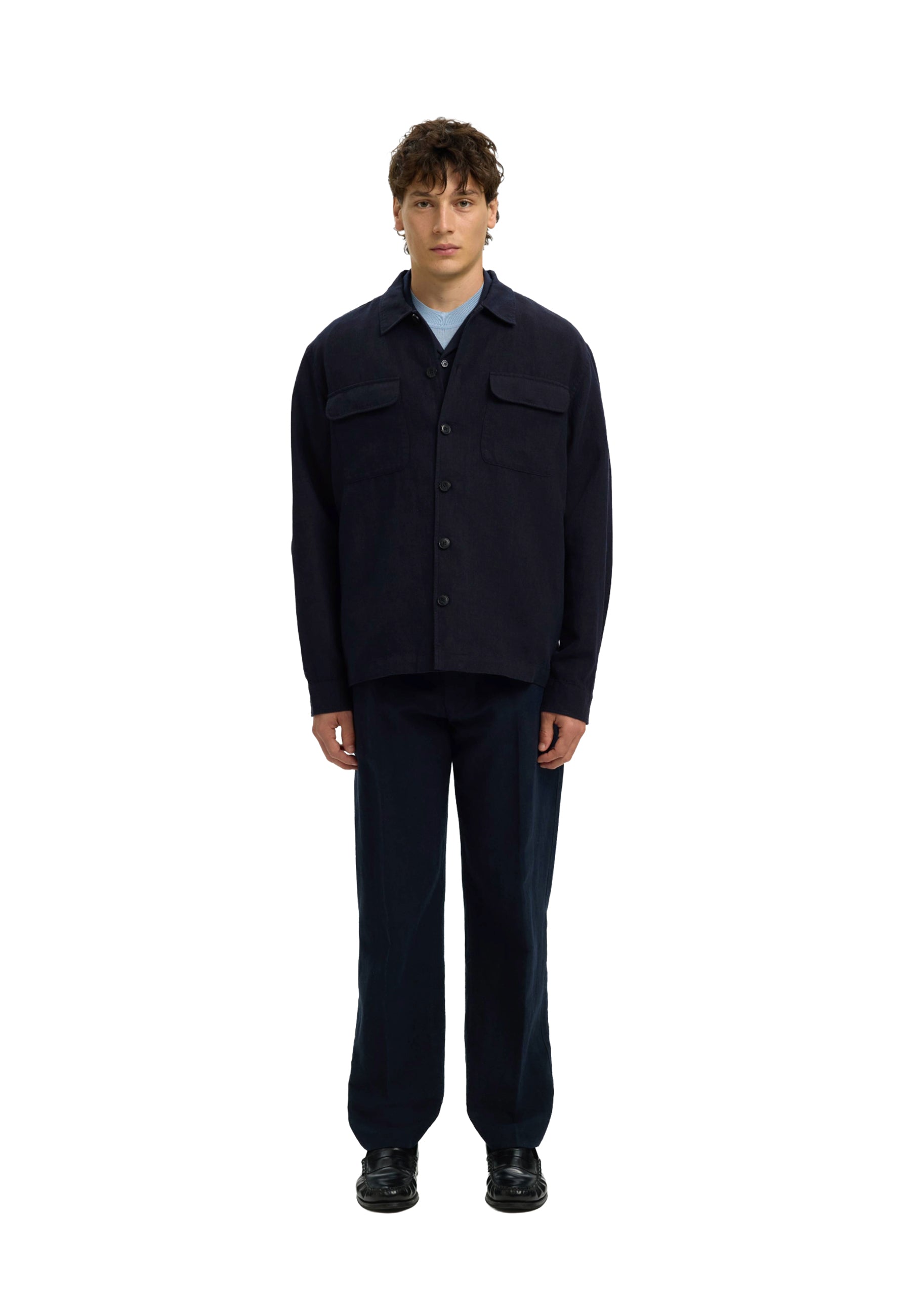 Camicie Blu Selected Homme Black