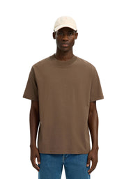 T-shirt Marrone Selected Homme Black