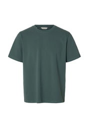 T-shirt Verde Selected Homme Black