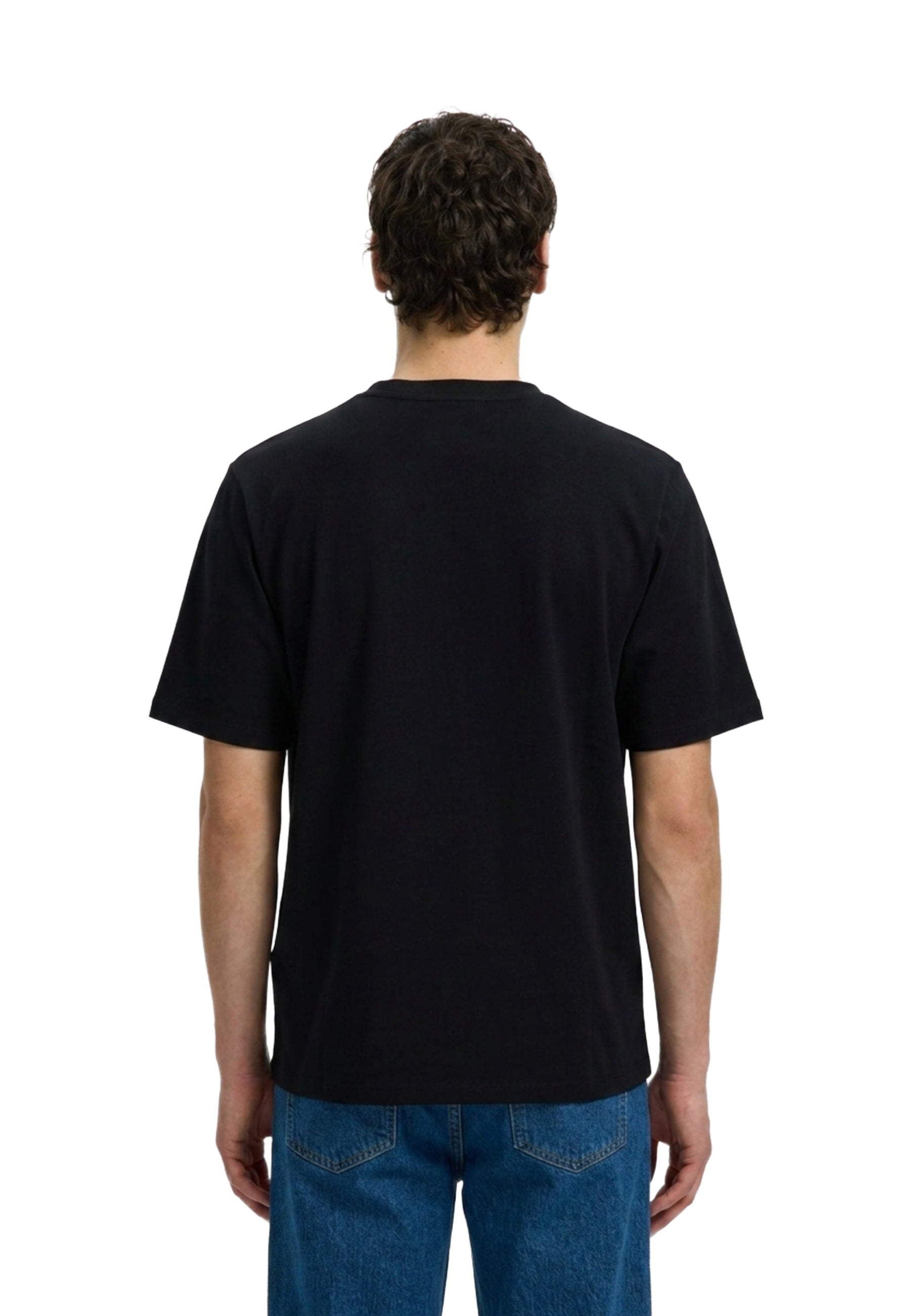 T-shirt Nero Selected Homme Black