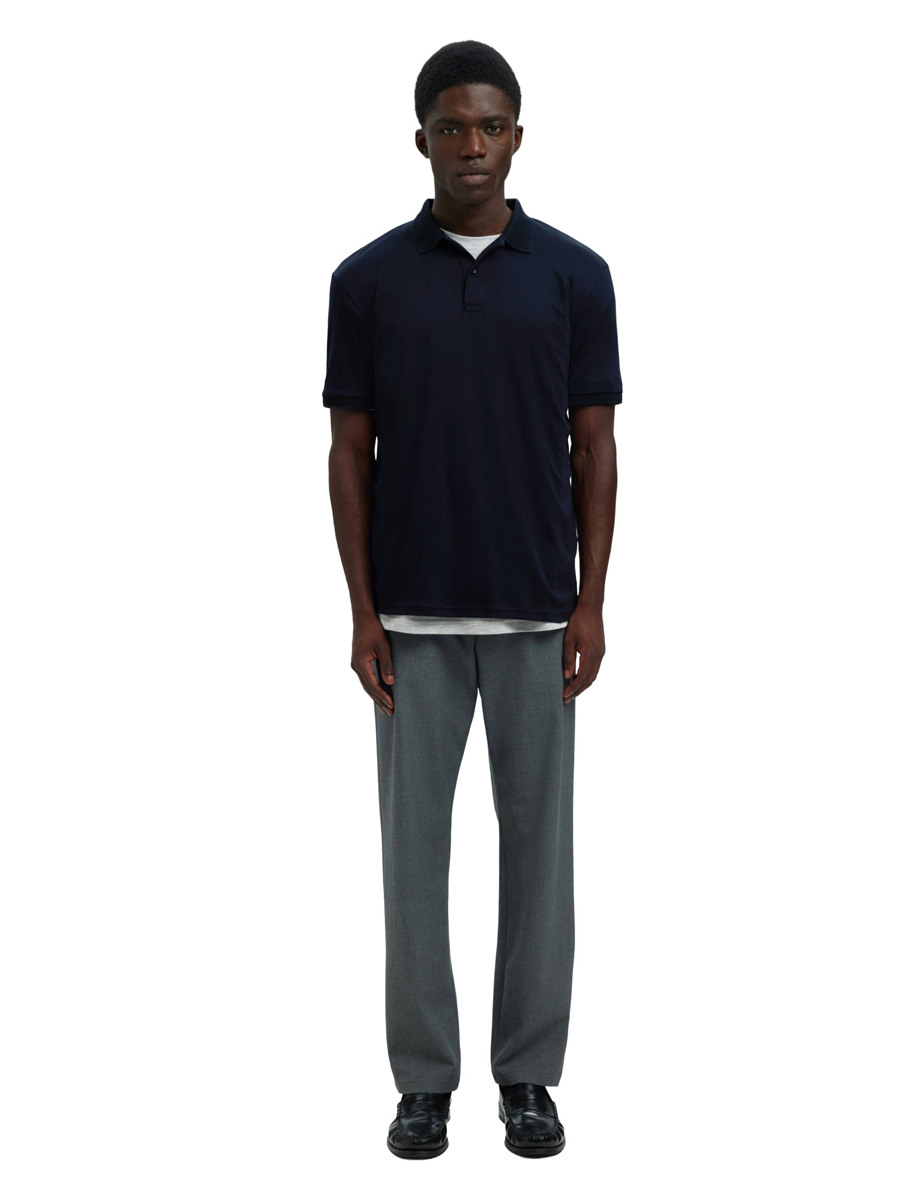 Polo Blu Selected Homme Black