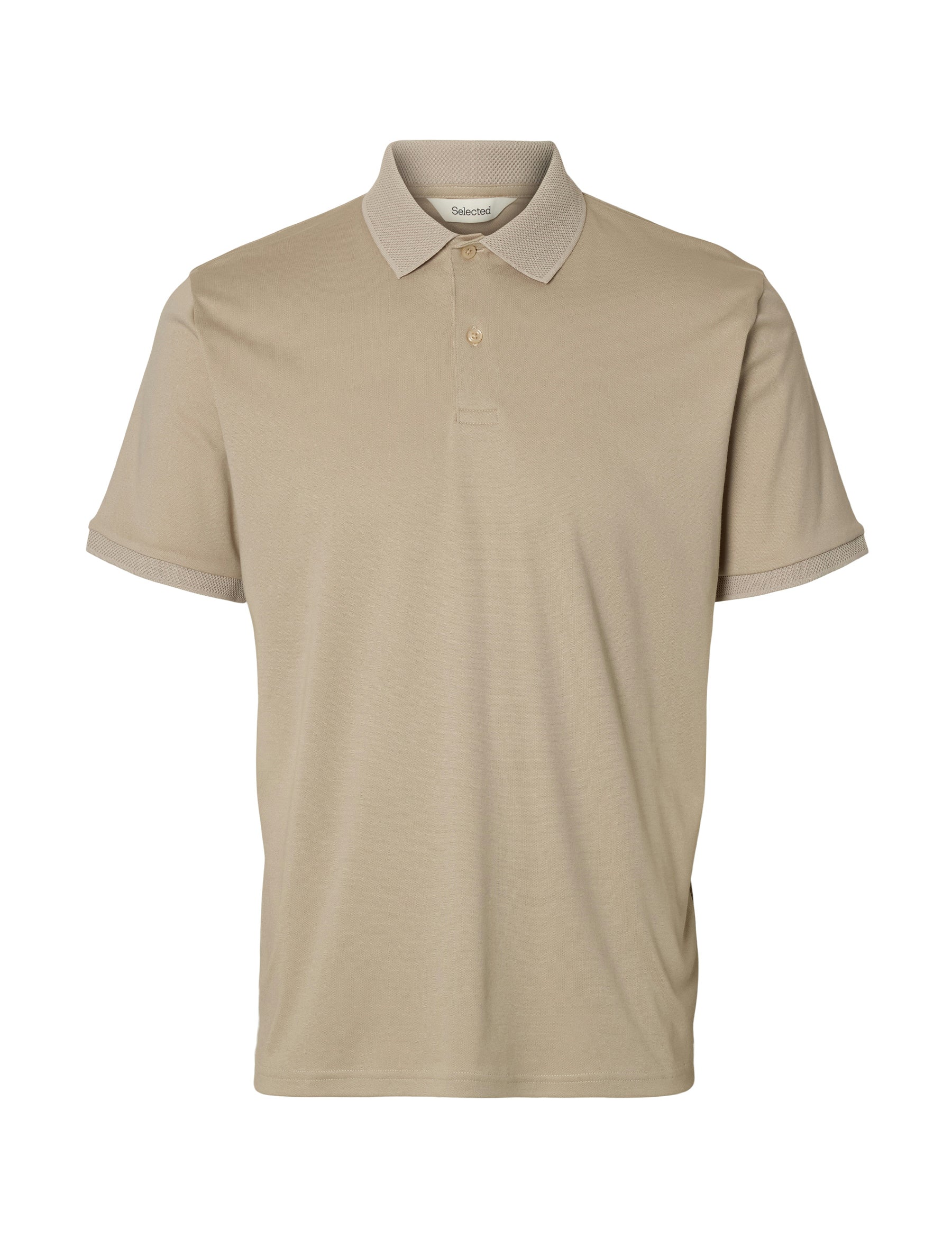 Polo Beige Selected Homme Black
