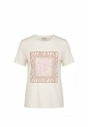 T-shirt Bianco Rosa Emme Marella