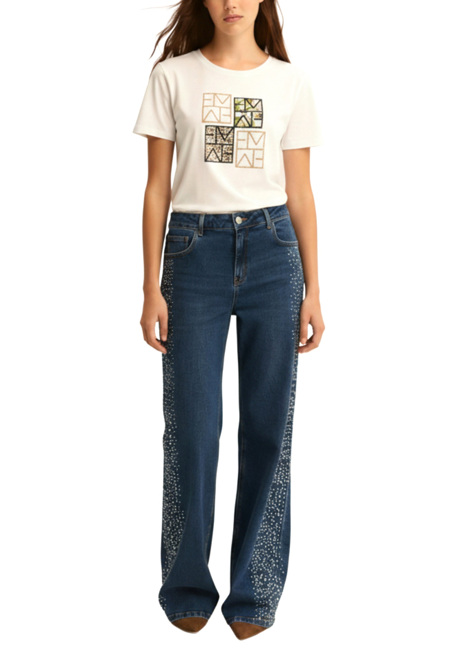 T-shirt Bianco Oro Emme Marella