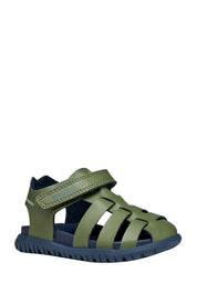 Sandali con strappi Verde Geox