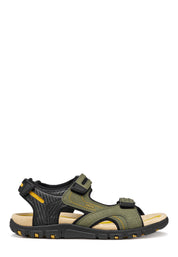 Sandali con strappi Verde Geox