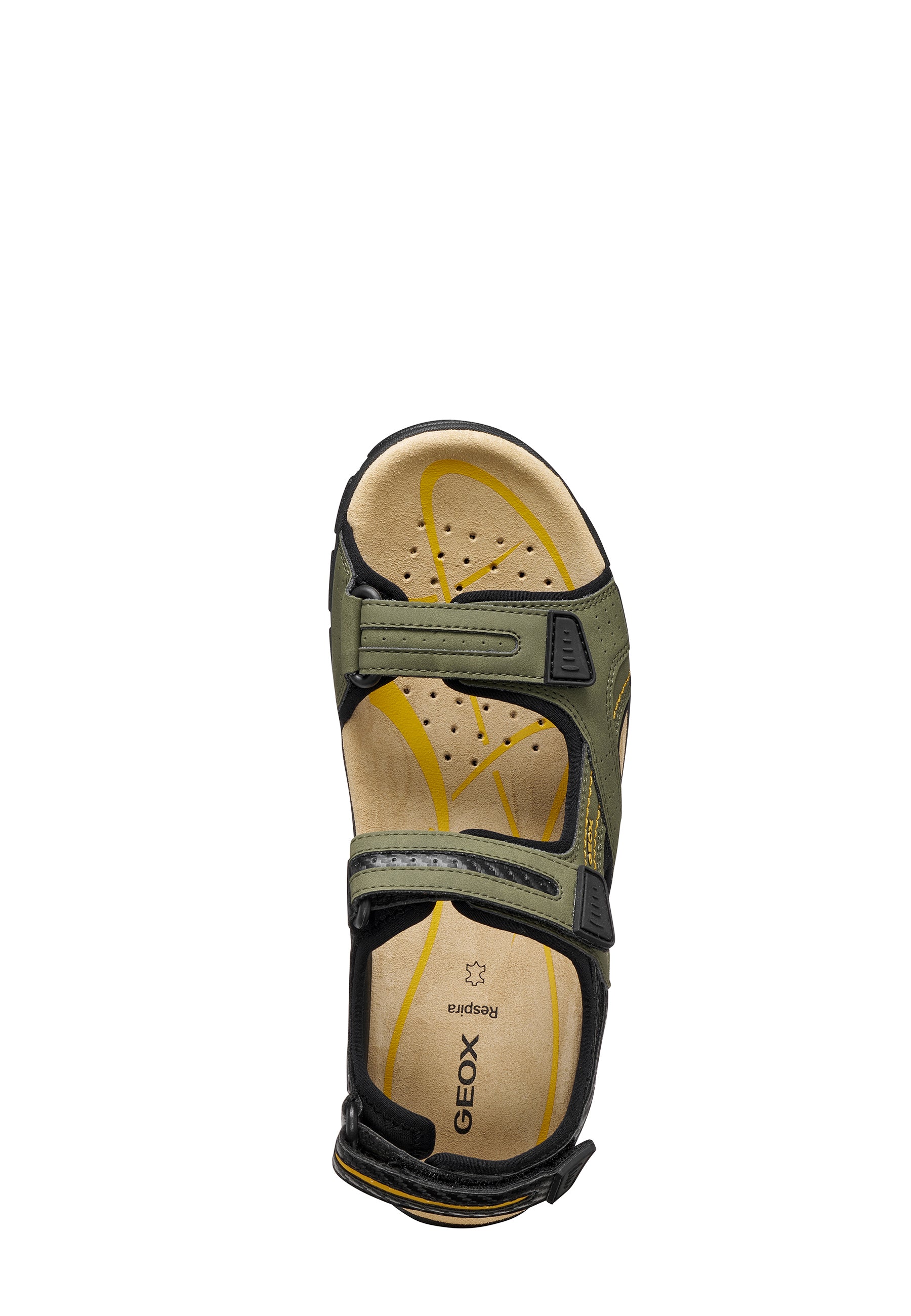 Sandali con strappi Verde Geox