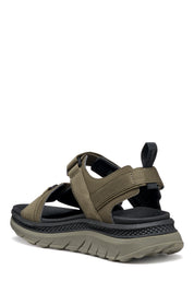 Sandali con strappi Verde Geox