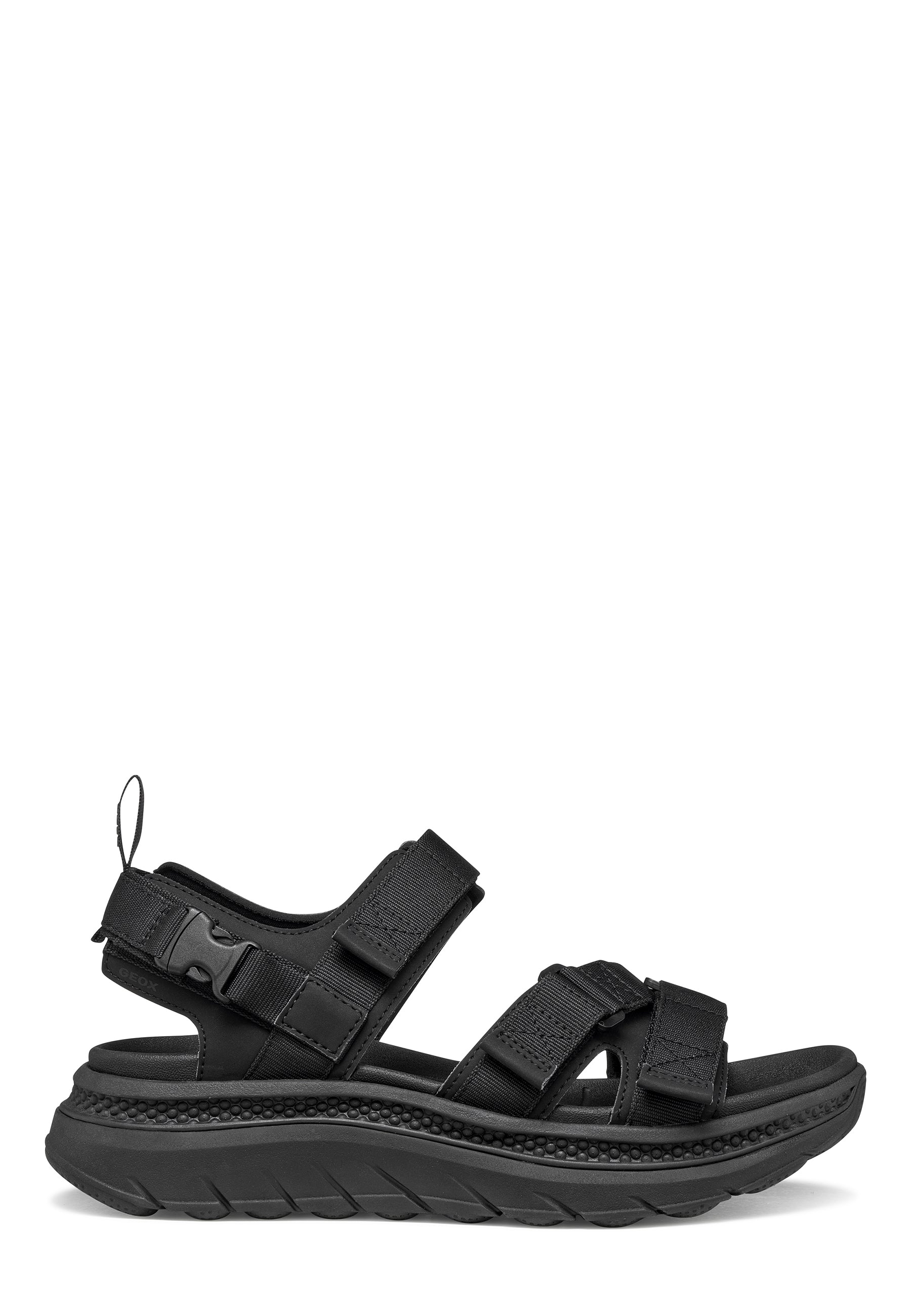 Sandali con strappi Nero Geox