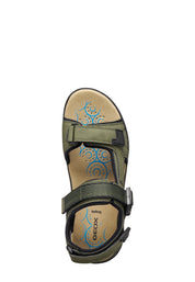 Sandali con strappi Verde Geox
