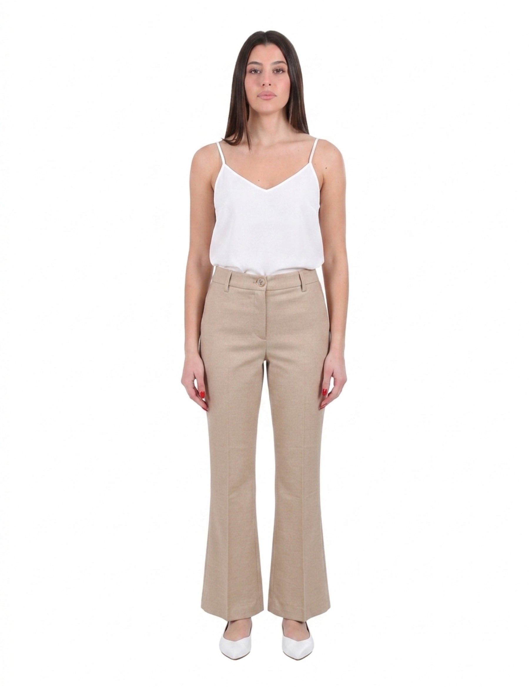 Pantaloni Beige Yes-zee
