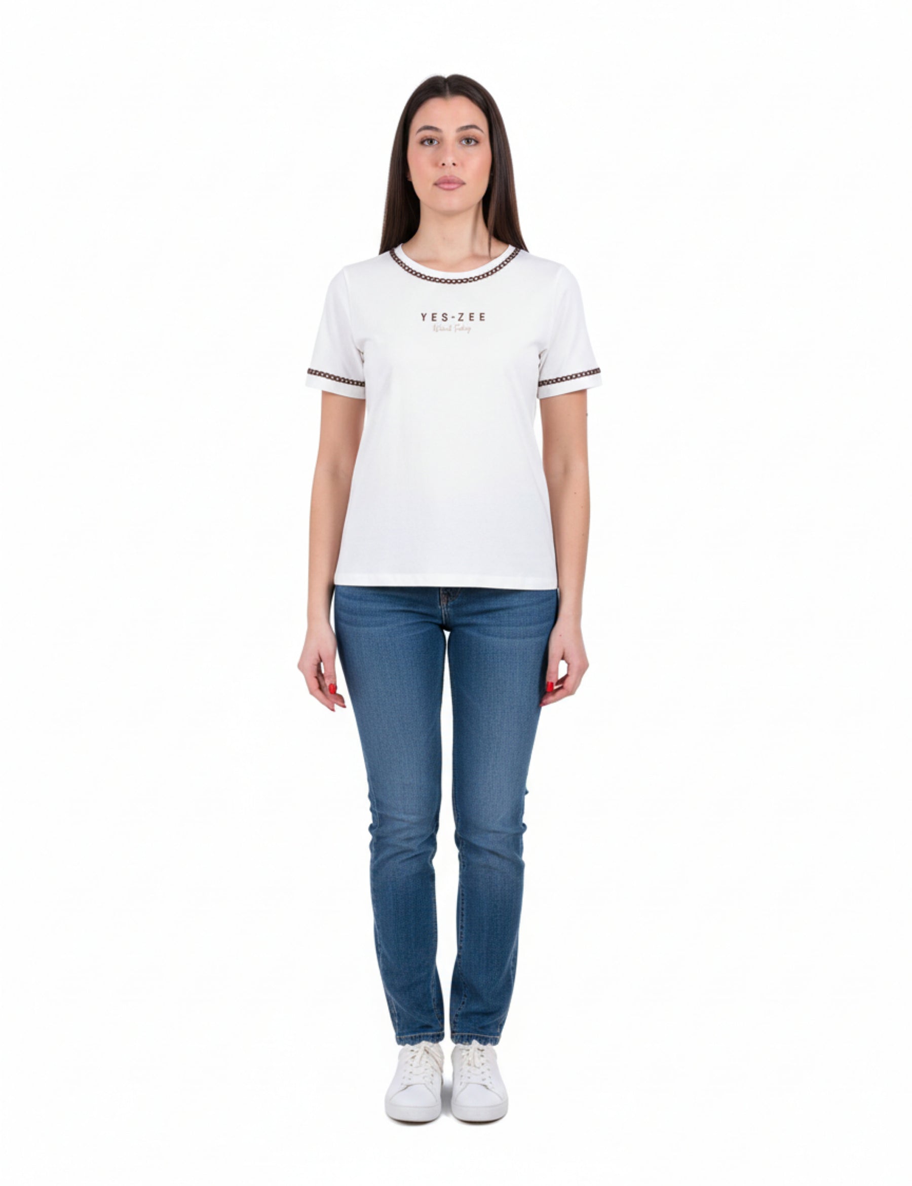 T-shirt Bianco Yes-zee