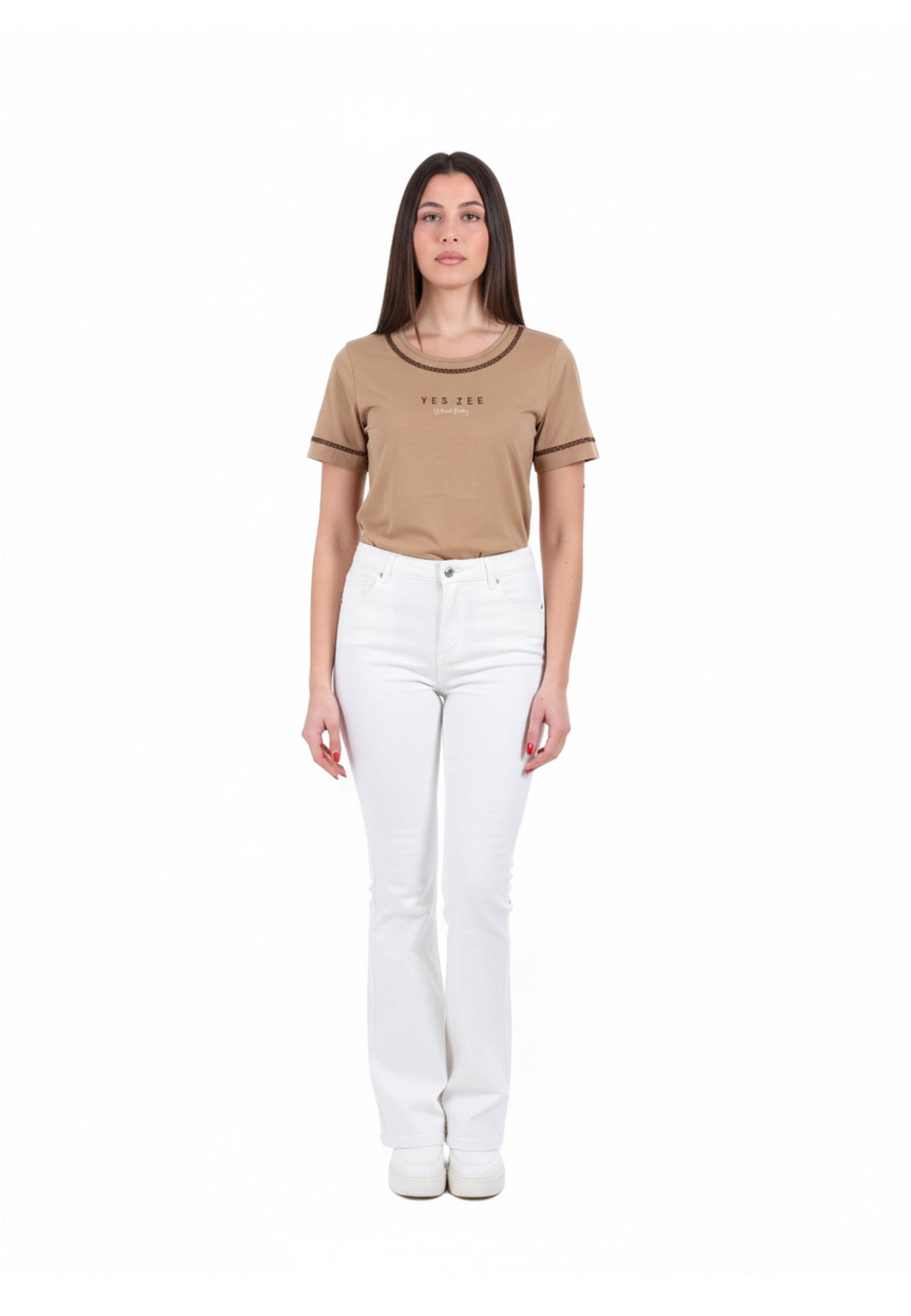 T-shirt Marrone Yes-zee