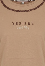 T-shirt Marrone Yes-zee