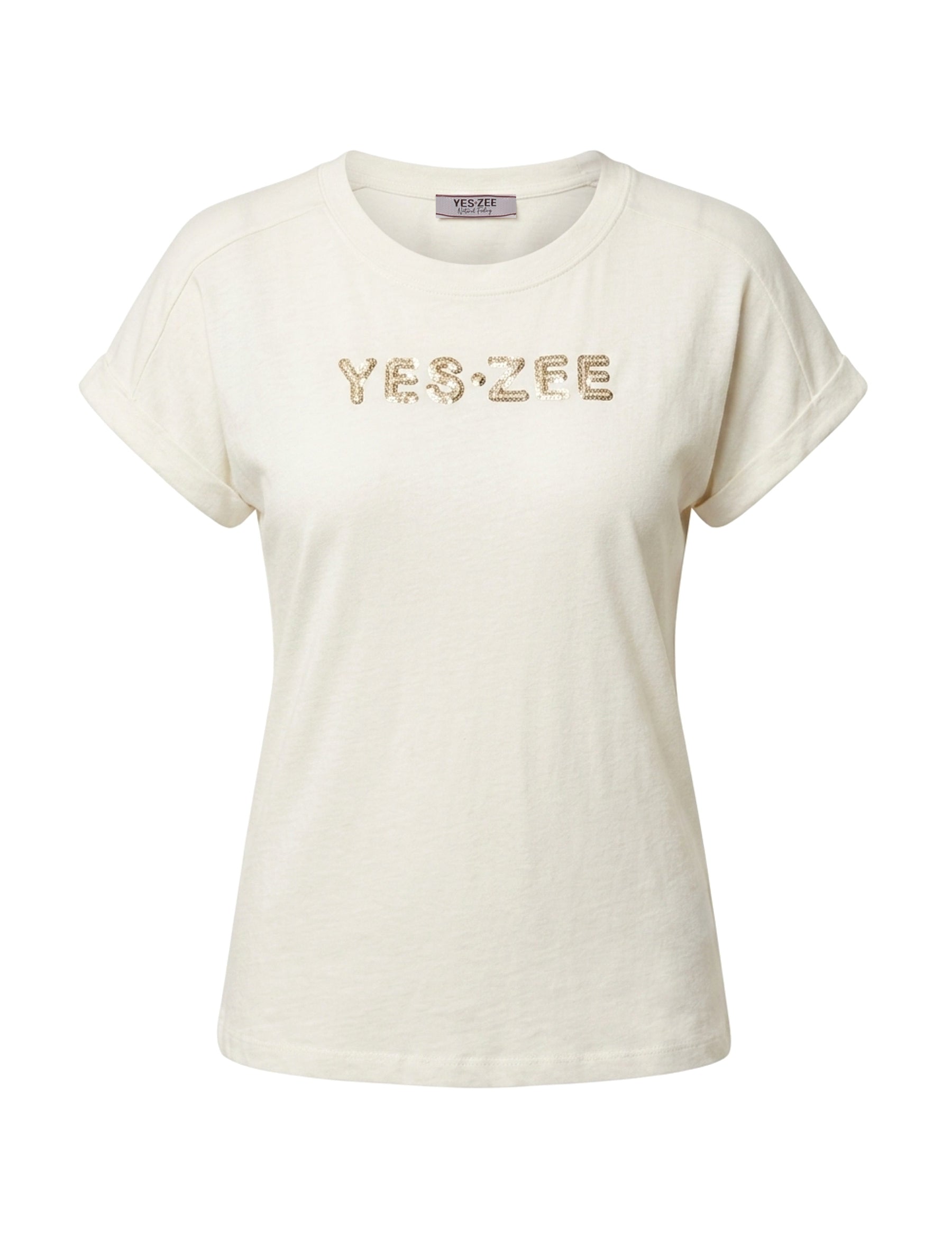 T-shirt Avorio Yes-zee