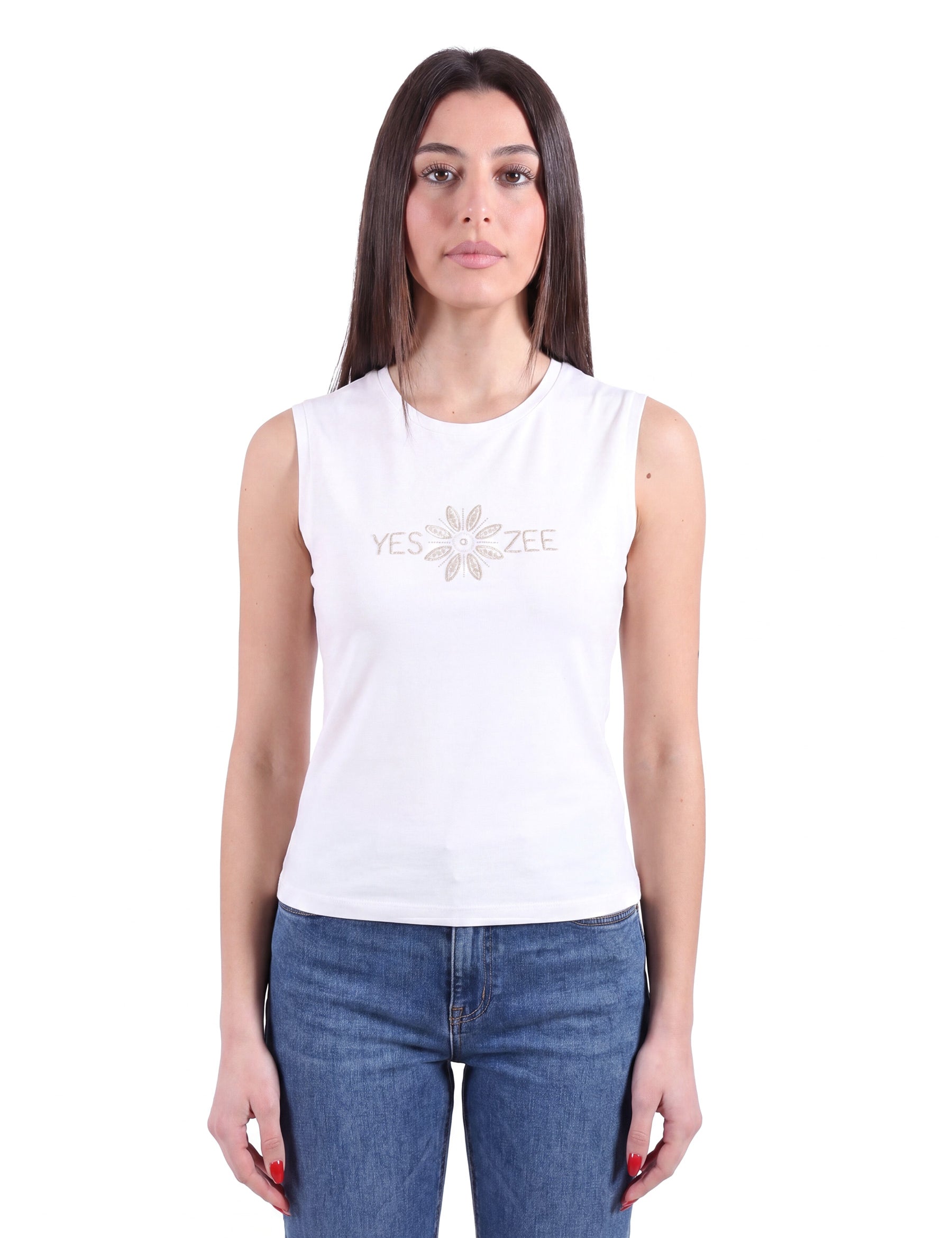 Top e canotte Bianco Yes-zee