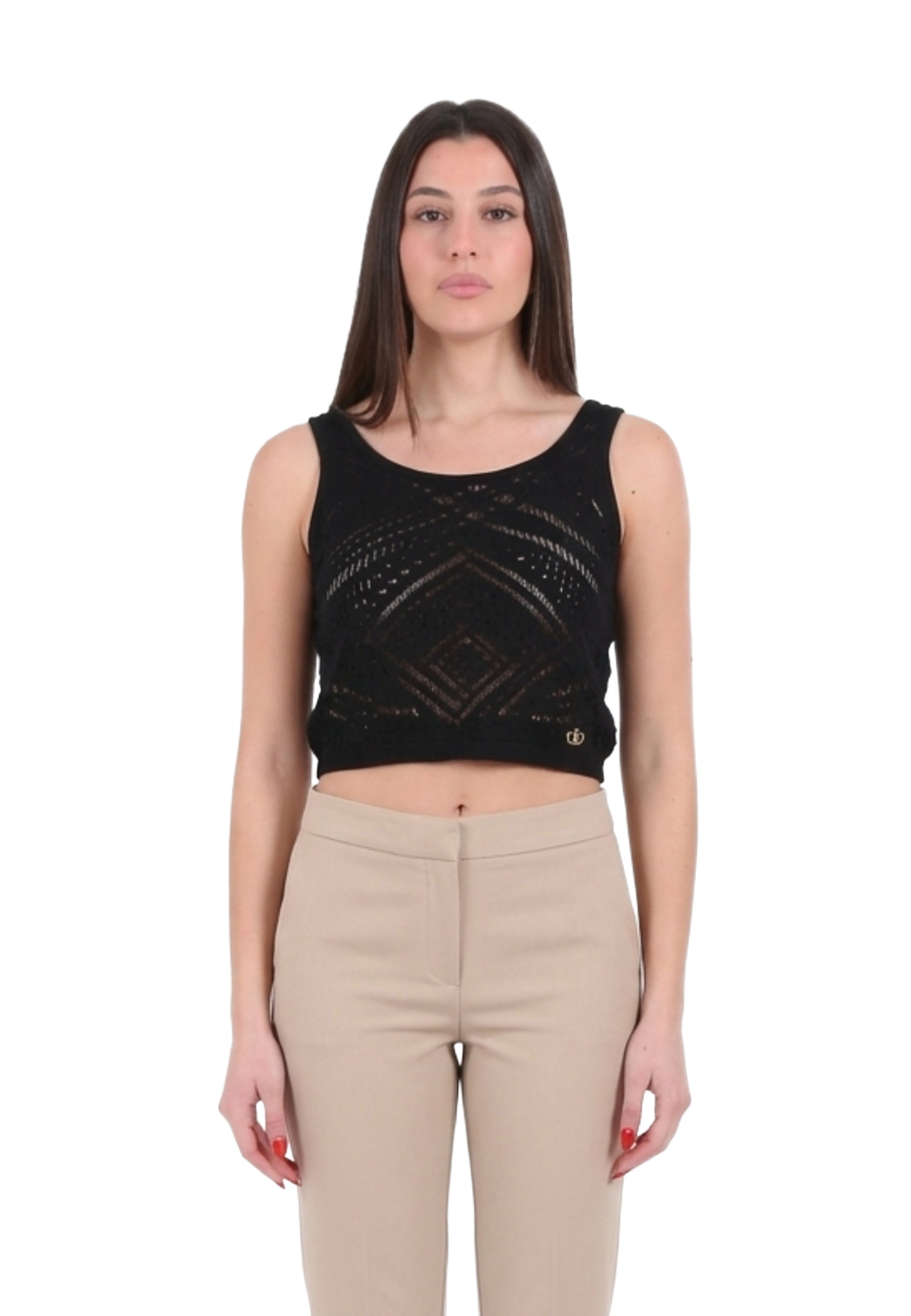 Top e canotte Nero Yes-zee