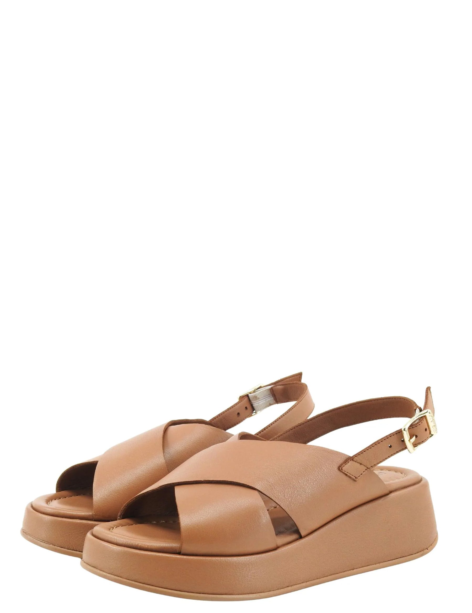 Sandali zeppa Marrone Frau