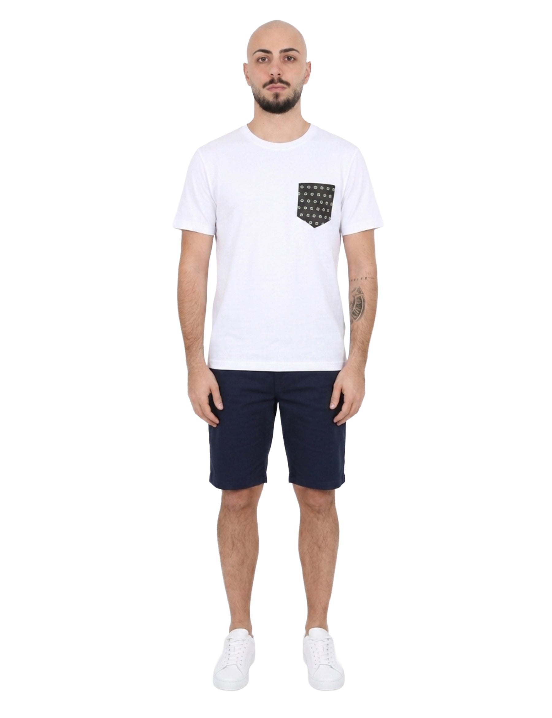 T-shirt Bianco Verde Borgoni Jeans