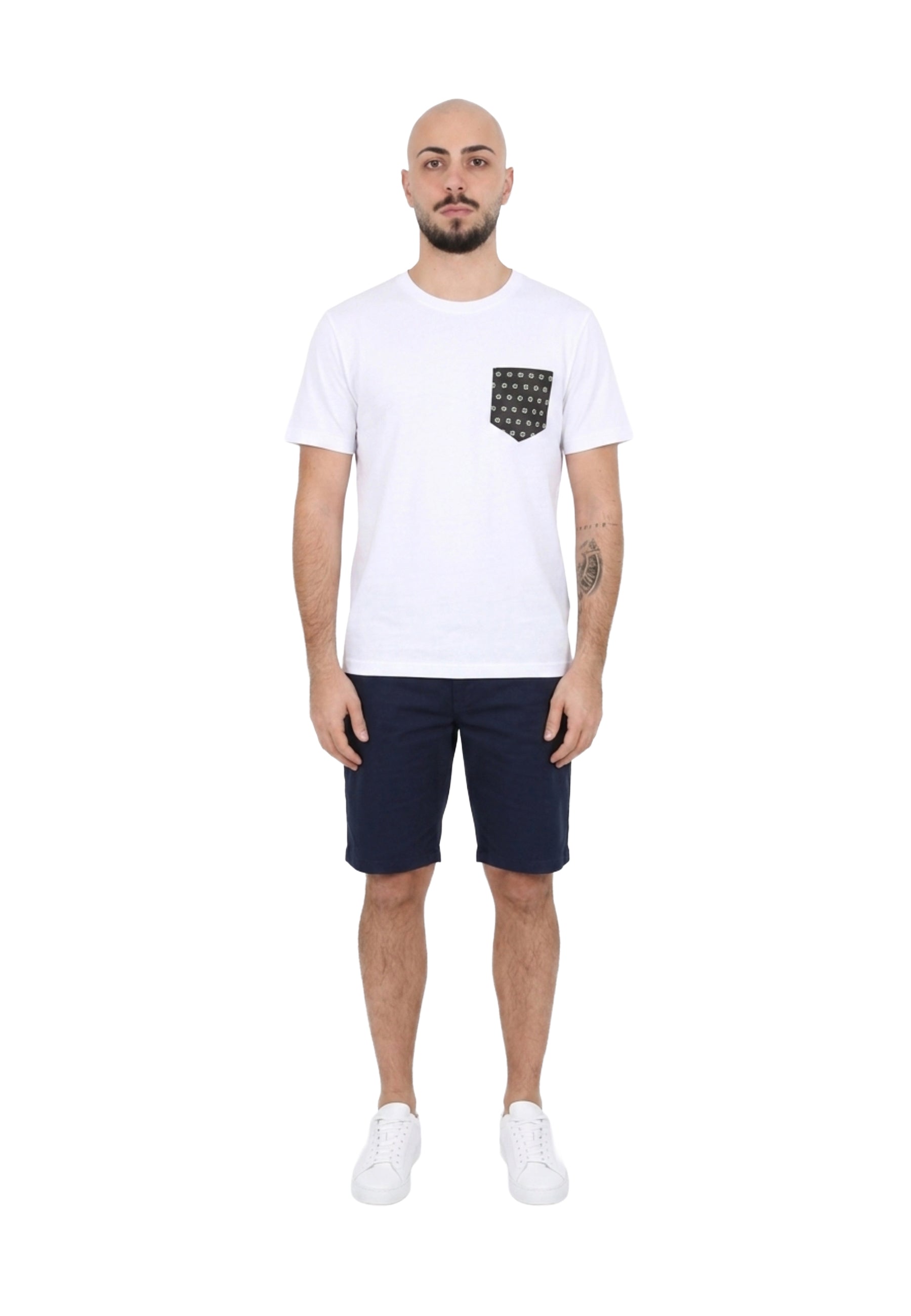 T-shirt Bianco Verde Borgoni Jeans
