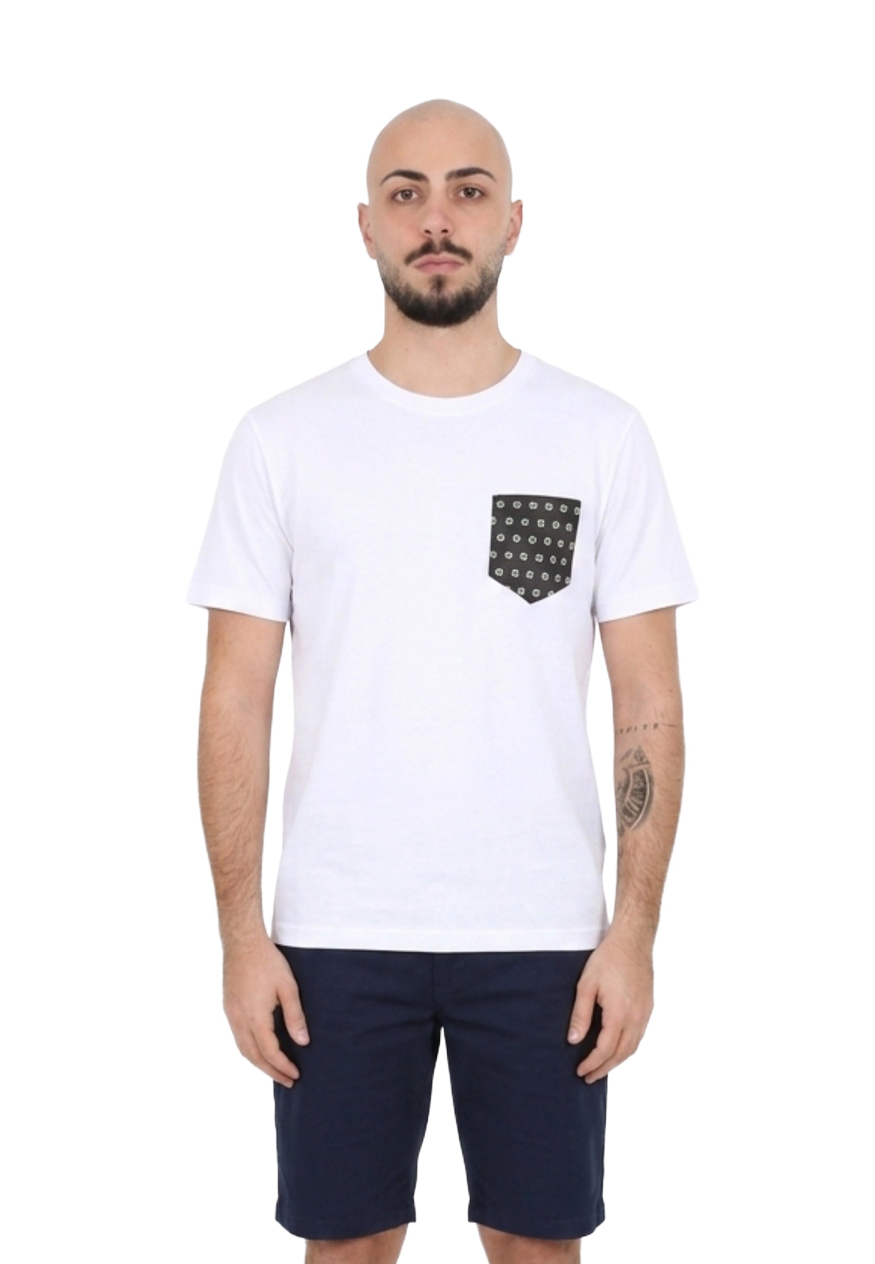 T-shirt Bianco Verde Borgoni Jeans