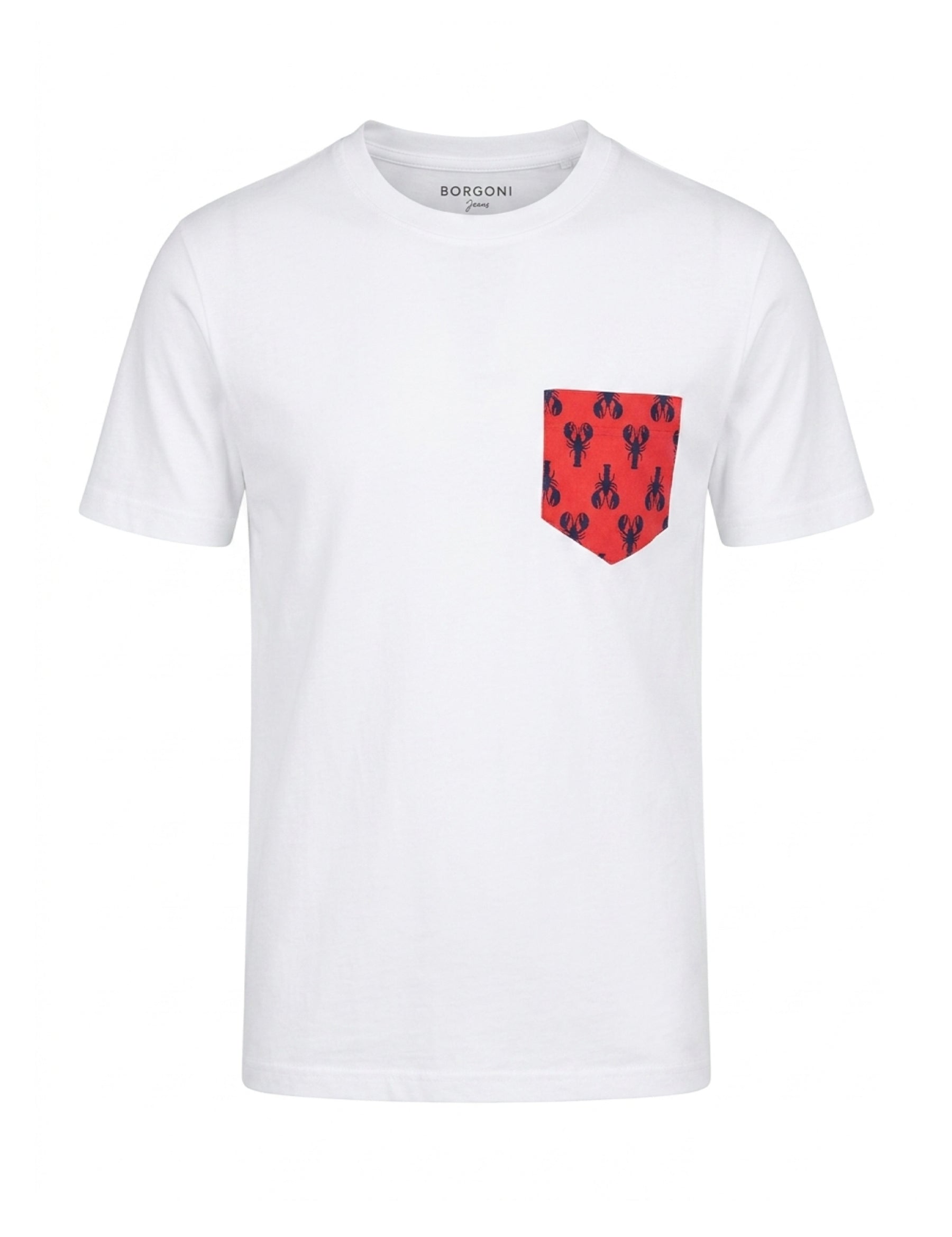 T-shirt Bianco Rosso Borgoni Jeans