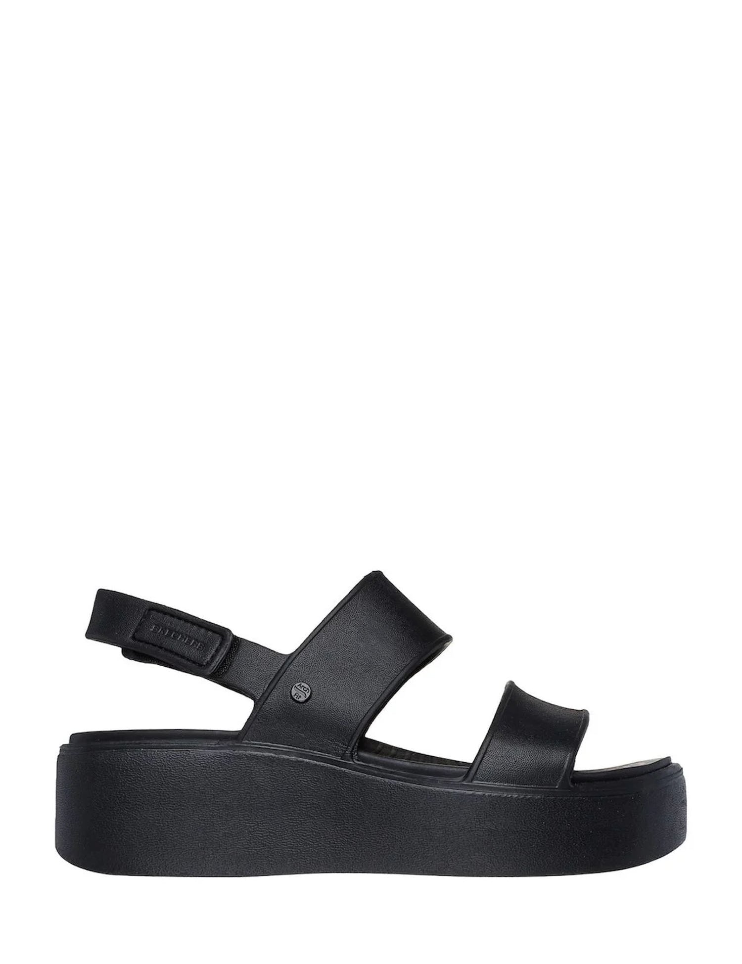 Sandali zeppa Nero Skechers