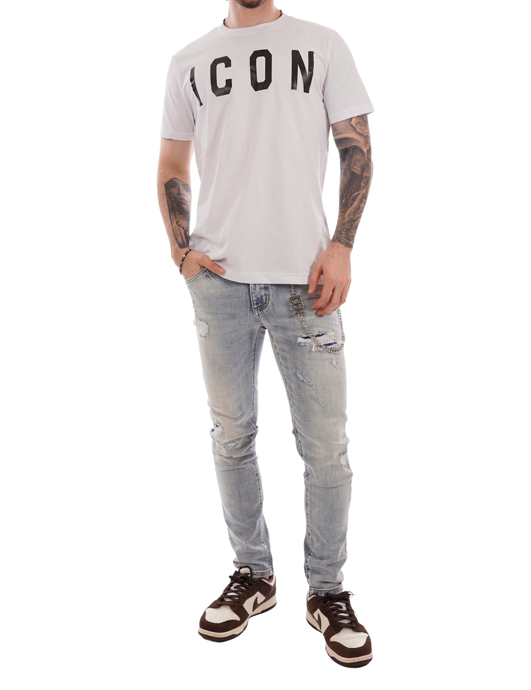 T-shirt Bianco Icon