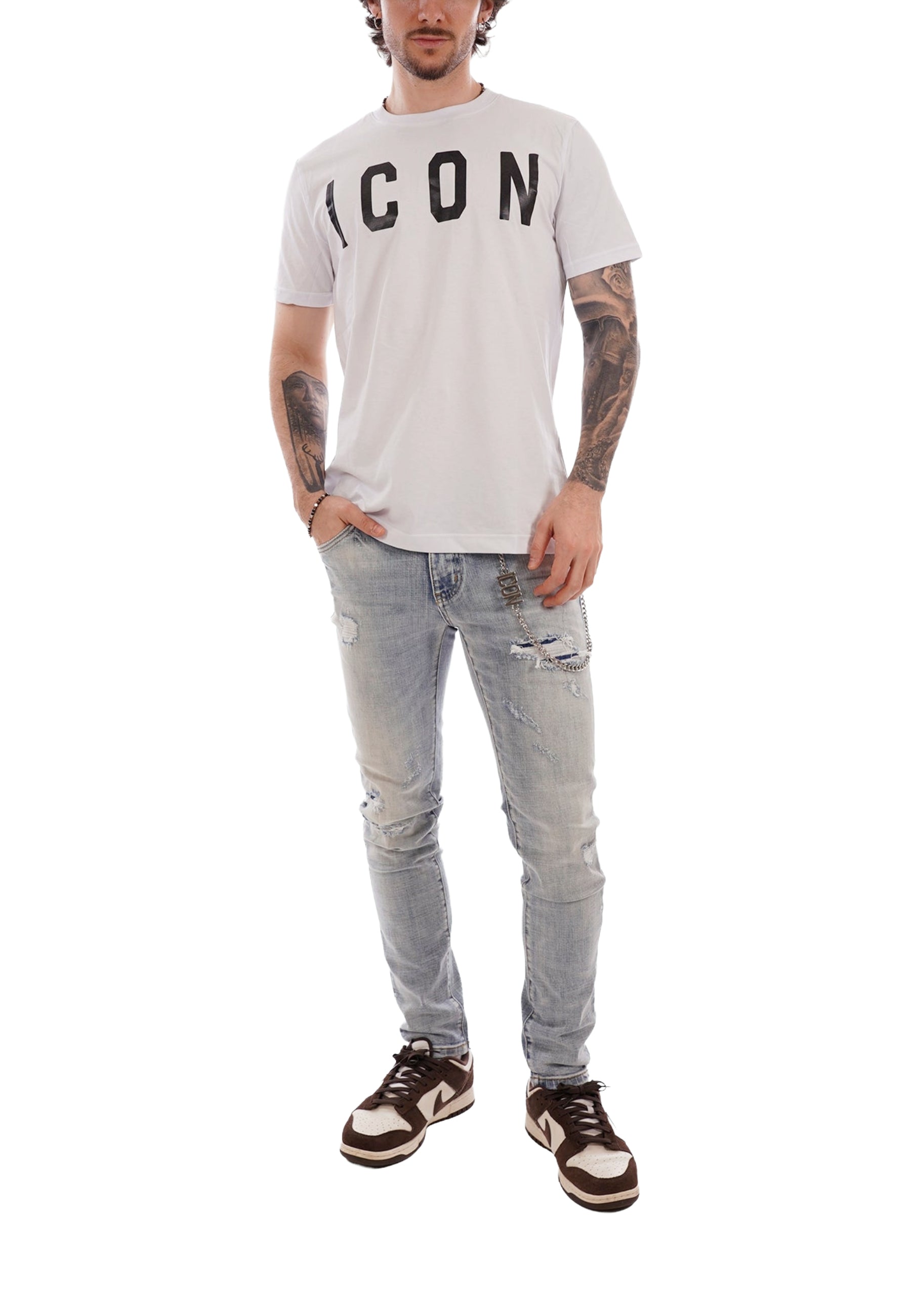 T-shirt Bianco Icon