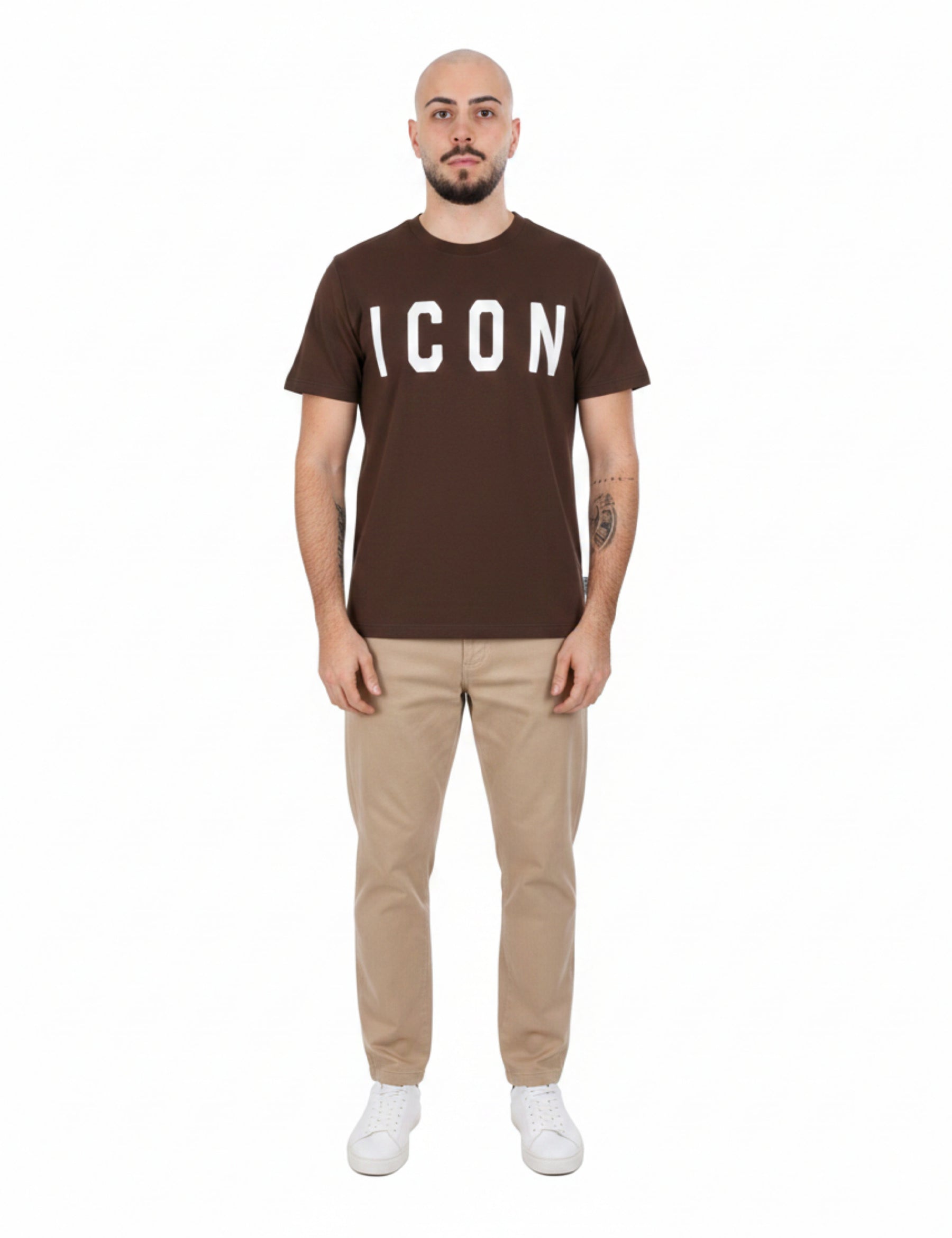 T-shirt Marrone Icon