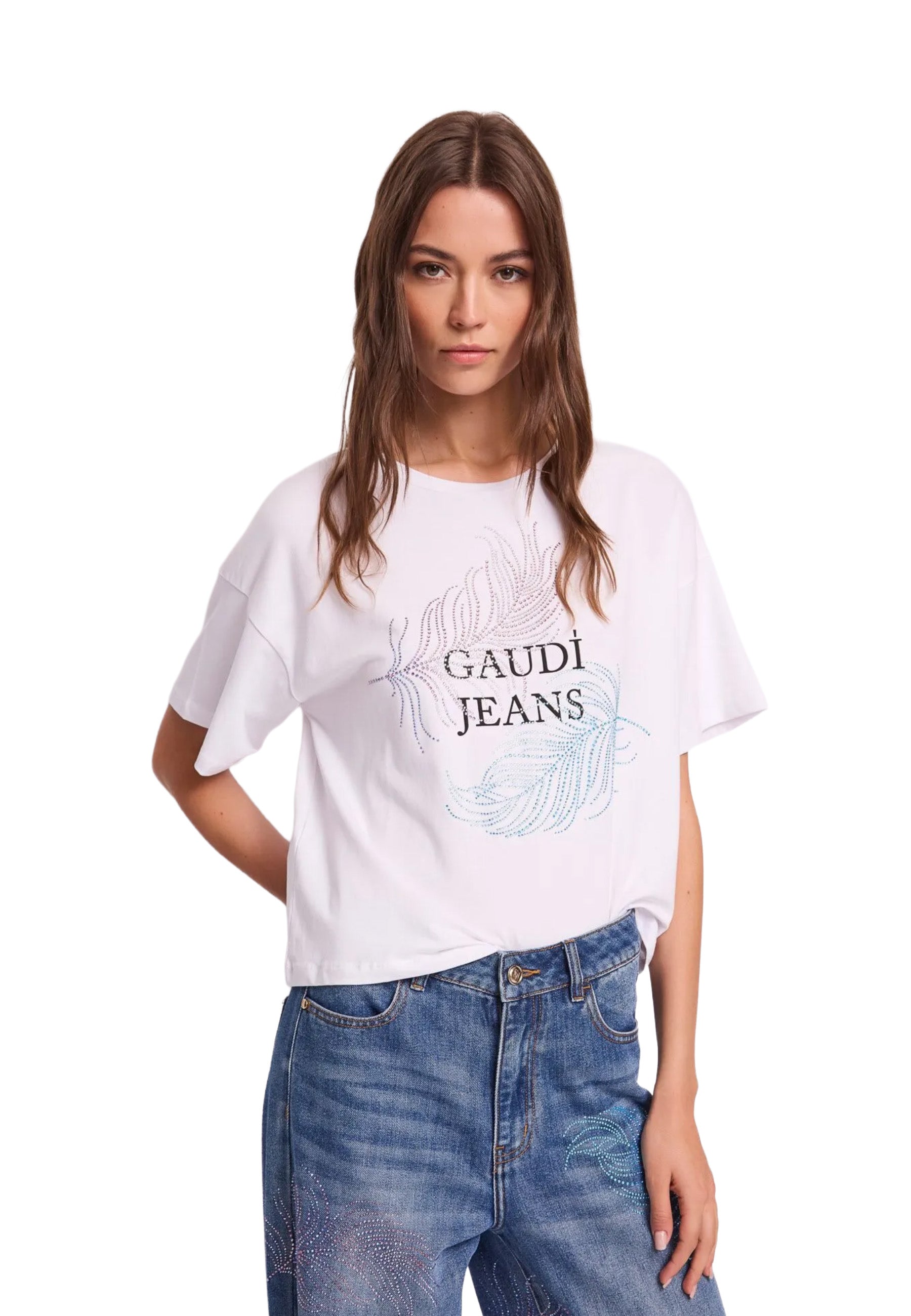 T-shirt Bianco Gaudi Jeans