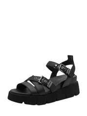 Sandali zeppa Nero Tamaris