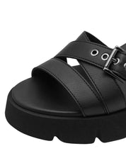 Sandali zeppa Nero Tamaris