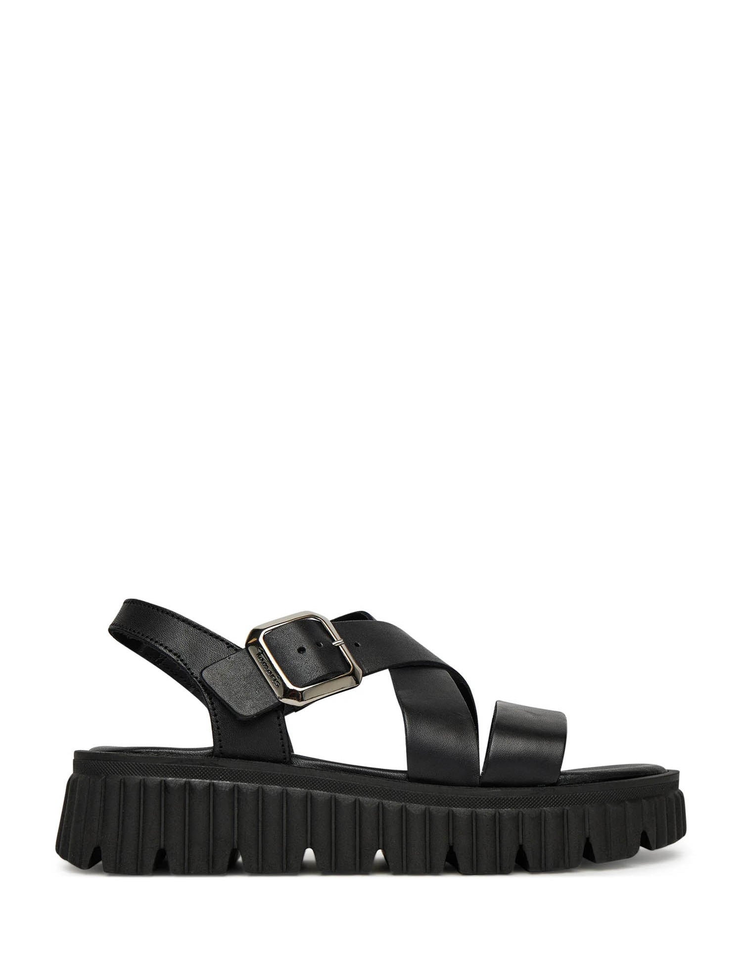 Sandali zeppa Nero Tamaris