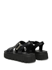 Sandali zeppa Nero Tamaris