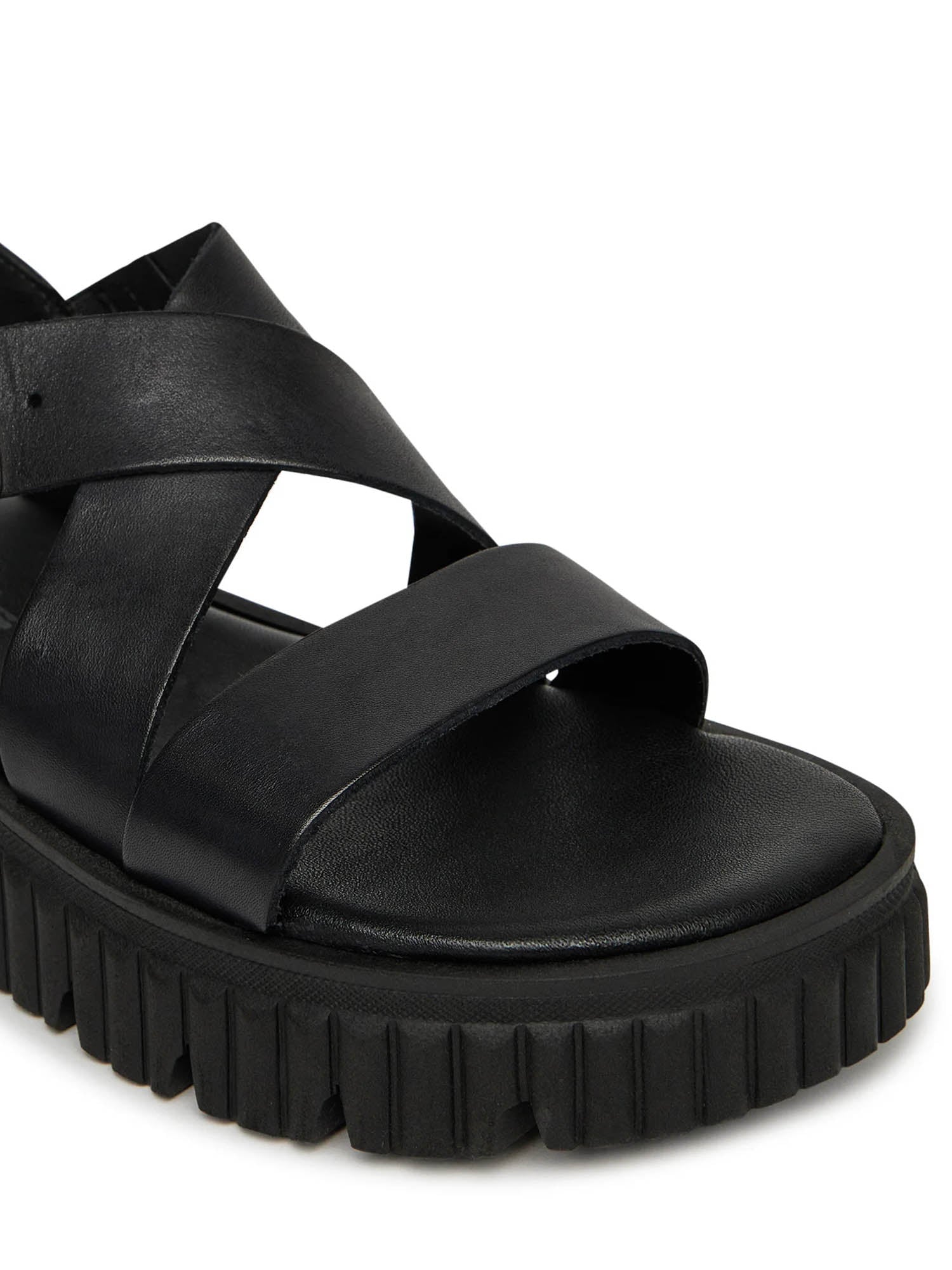 Sandali zeppa Nero Tamaris