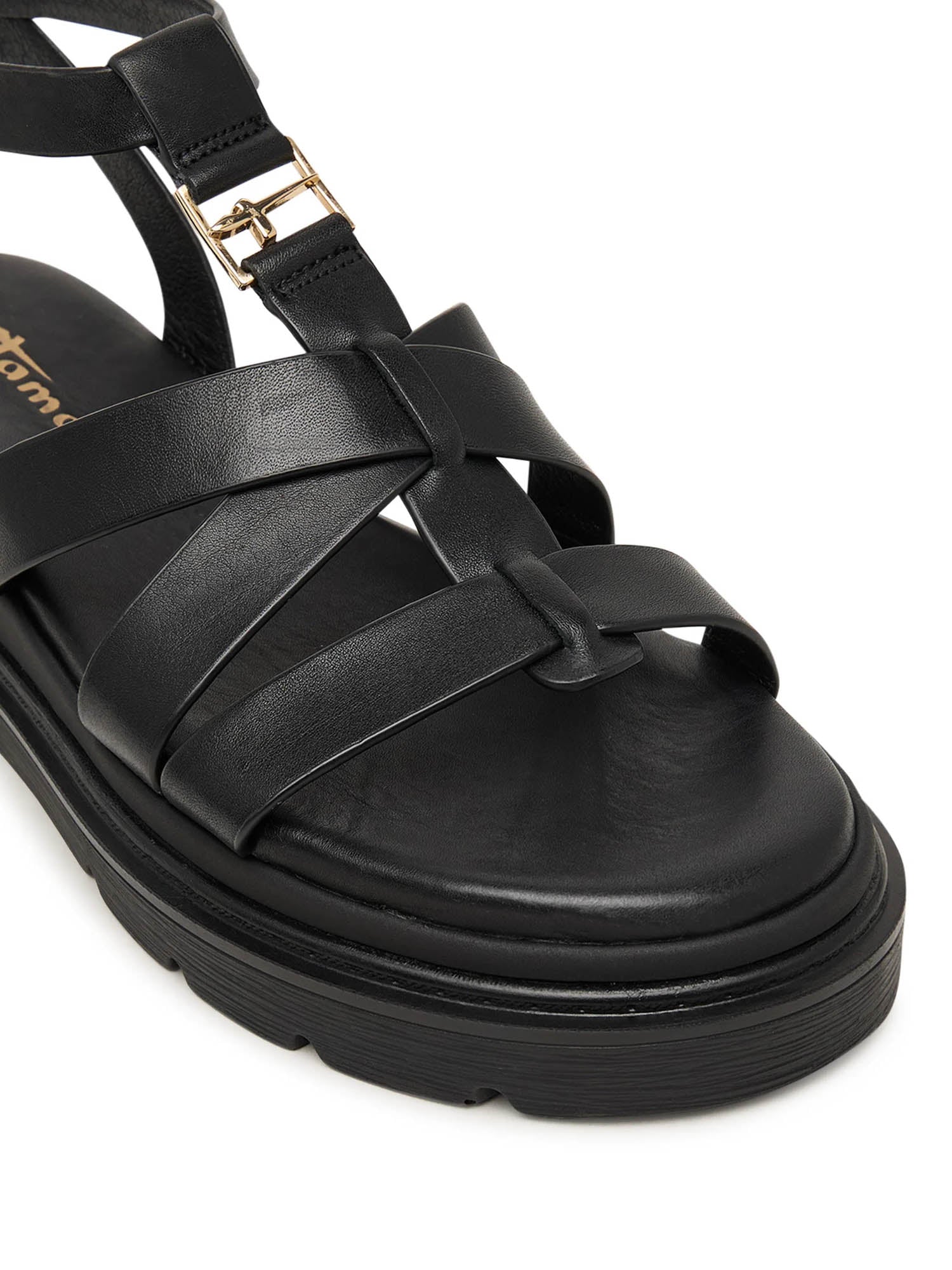 Sandali zeppa Nero Tamaris