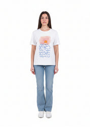 T-shirt Bianco Rosa Pennyblack